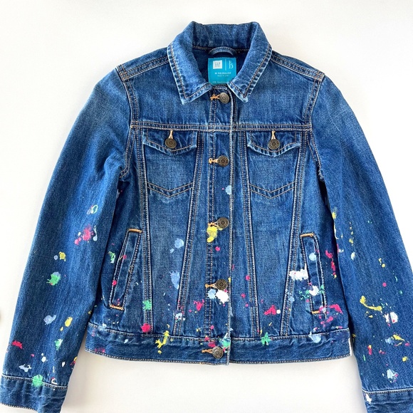 GapKids x ED by Ellen Artist Denim Jacket size Medium Regular (8-9)